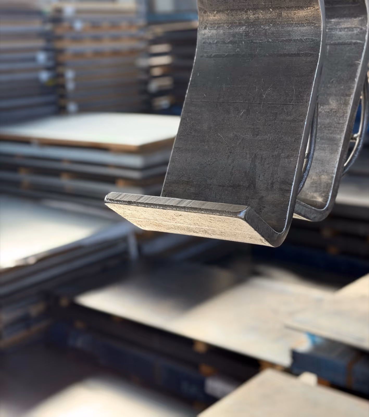 Sheet handling with a lifting clamp