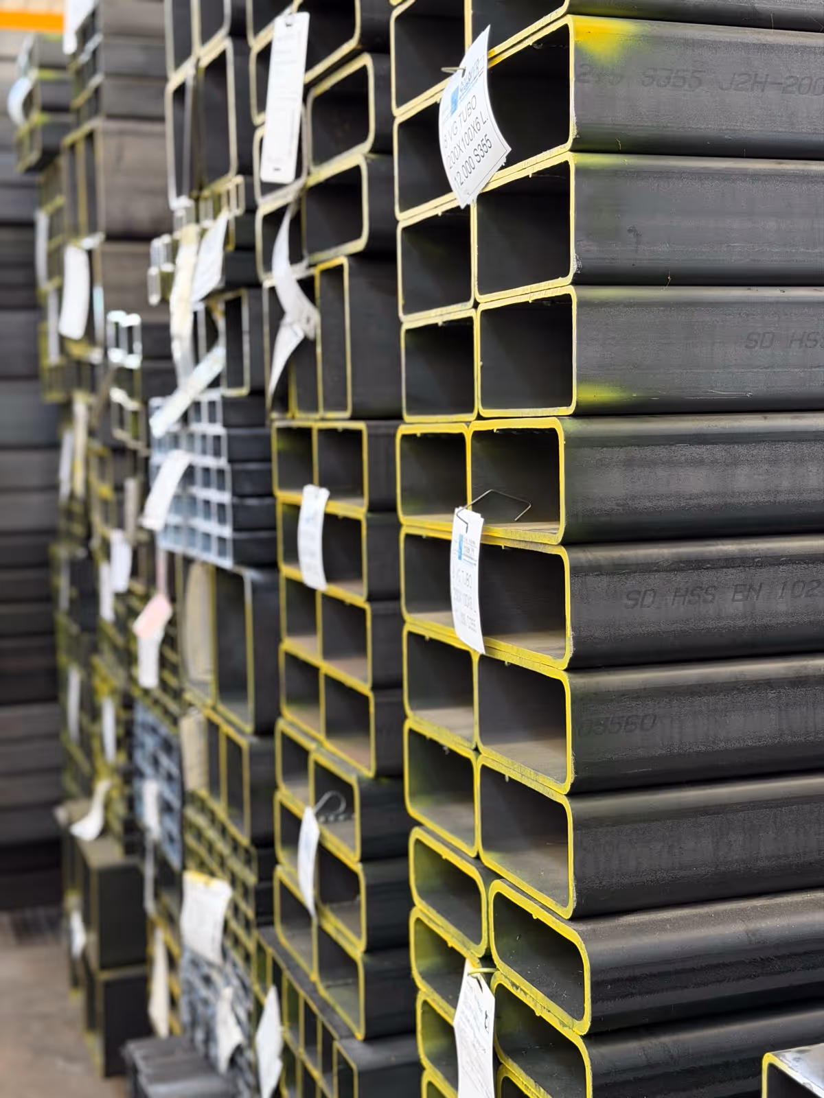 S355 rectangular structural tubes — warehouse